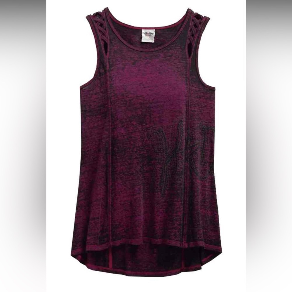 Harley-Davidson Women's Laced Shoulder Sleeveless Tank Top - XS